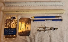 Staedtler Engineer Rulers Compass  Pencil & Eraser Shields