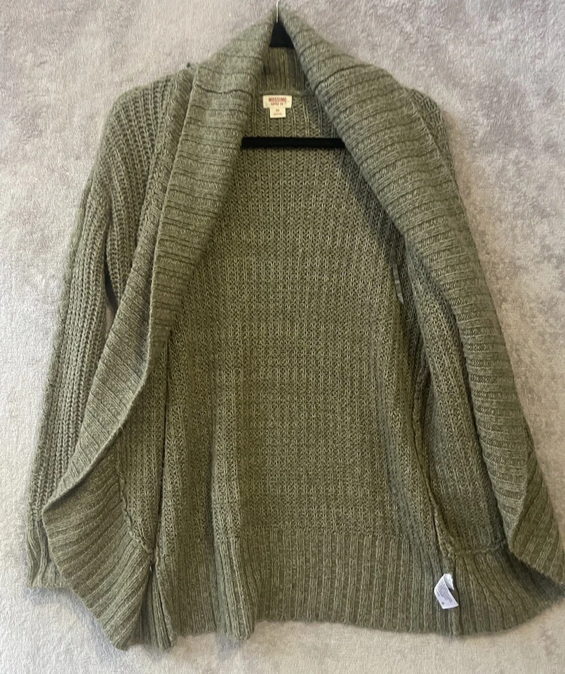 Mossimo кардиган свитер женский размер XS коренастый трикотажа открытый передний большой уютный - Изображение 2 из 4