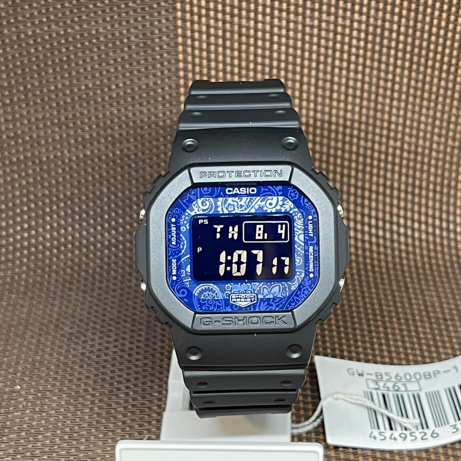 Casio G-Shock GW-B5600BP-1D Paisley Blue Digital Solar Power Bluetooth Men  Watch