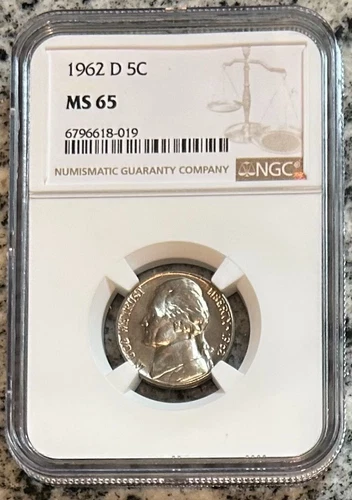1962-D Jefferson Nickel NGC MS 65