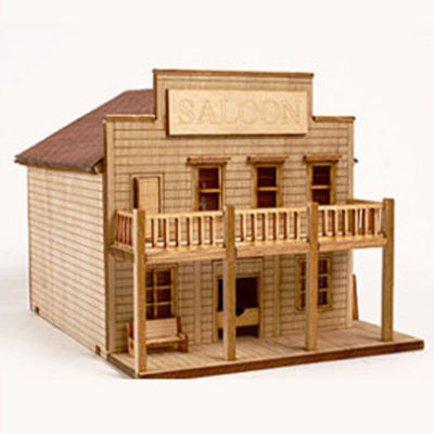 Schreibtisch Holz Modellbausatz Western Salong von YOUNGMODELER
