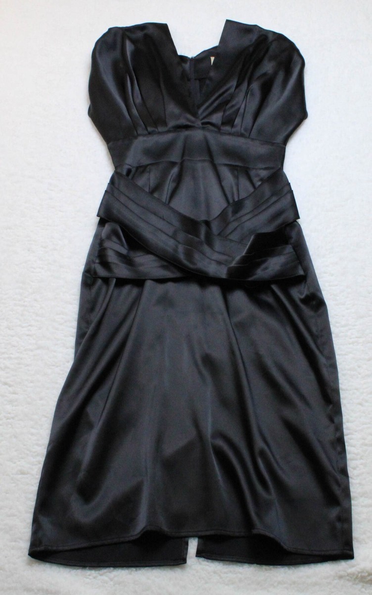 satin rockabilly dress Original 1950s Back Midnight Blue Two Tone Shot Satin Dress Small Blue  Flowers Detail Cap Sleeve Rockabilly Mandarin Petite Size