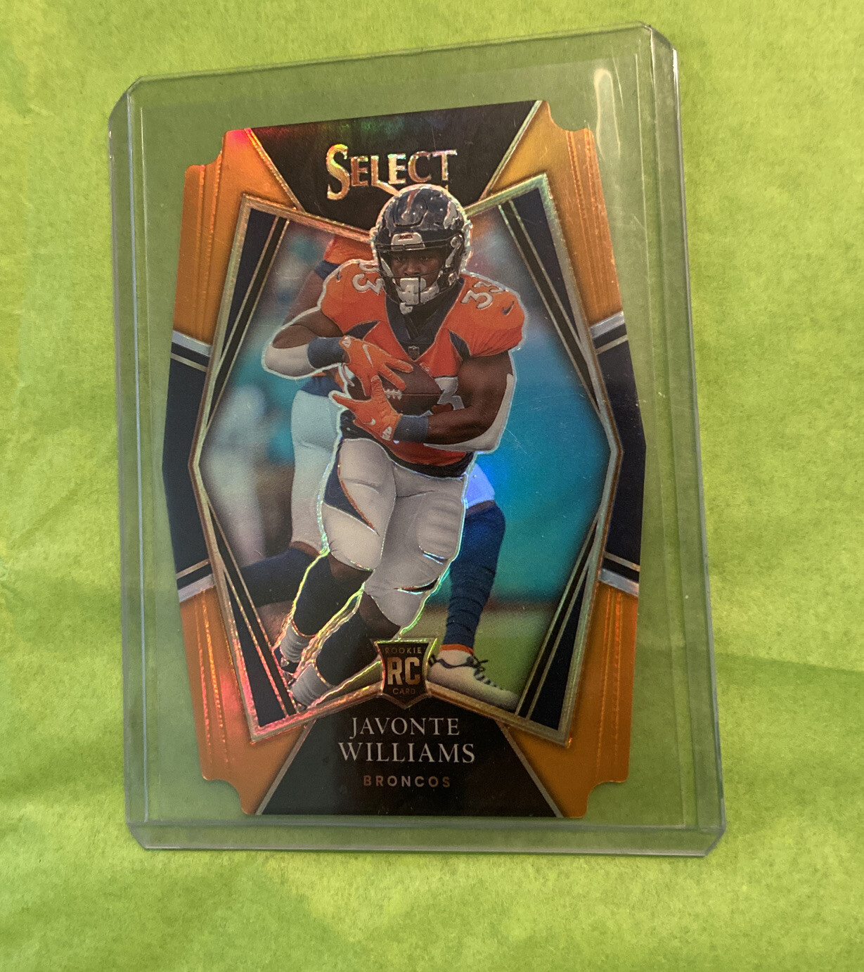 2021 Select Javonte Williams Concourse Die-Cut Orange Prizm 198/249