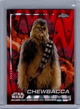 2024 Topps Chrome Star Wars CHEWBACCA Red Raywave Refractor 107