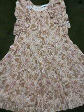 Ulla Johnson Adele Tiered Ruffle Mini Dress in Meadow sz 10 Layered
