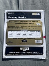 Memory Book Black Refill Pages Pioneer Photo Albums 8.5x11 NEW RB-85 TRB-114