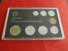 * GDR circulation coin set 1985 UNC * Blister * 1 Pfennig 5 Mark Dresden Frauenkirche (Ki.3)