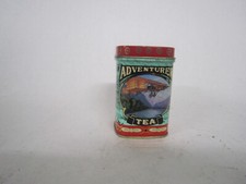 ANCIENNE BOITE EN TOLE LITHO TEA ADVENTURER  LONDON ENGLAND