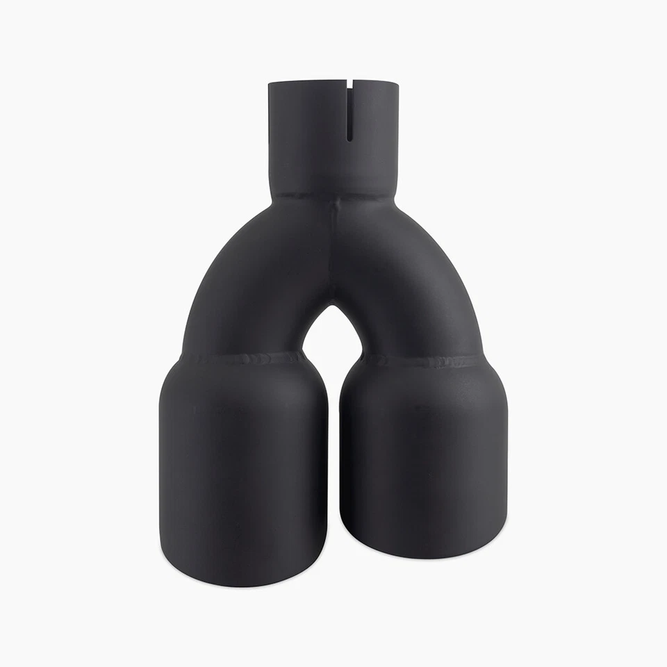 Pontas de escape Mishimoto duplo deslocamento, 2,5" entrada, 3" saída, preto - Imagem 4 de 4