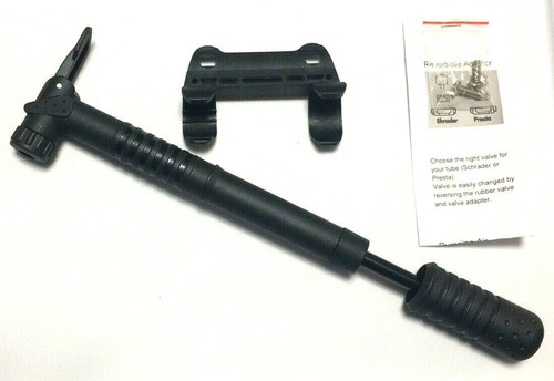 Minipumpe Presta Schrader mit Halterung Single Action schwarz - Bild 2 von 4
