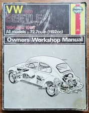 Haynes Vw Volkswagen 1200 Beetle 1954-1966 All Models Owners Repair Manual