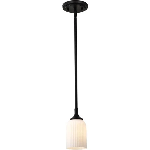 Nuvo Lighting 60/8645 Solara 5 inch Matte Black Pendant Ceiling Light - Picture 4 of 8