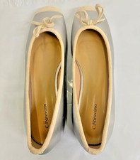 C.Paravano Shoes for Women  Bowknot Ballet Flats Sliver size 11 NEW NO BOX