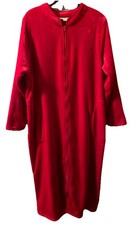 Dream Co. Women's Full Zip Red Fleece Robe Size 1X 22/24 NWOT