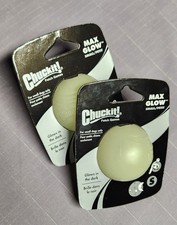 Chuckit Max Glow in the Dark Fetch Dog Toy, Small - 2 Pack