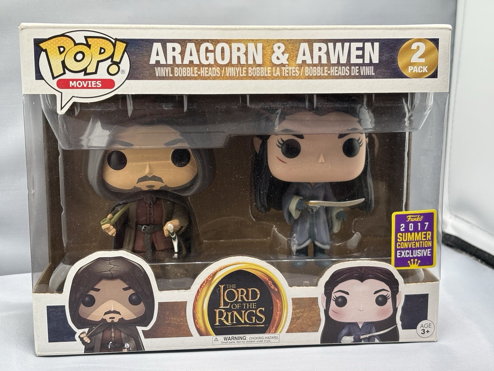 Funko Pop LoteR Aragorn & Arwen Paquete de 2 | Exclusivo de la Convención de Verano 2017. 5147
