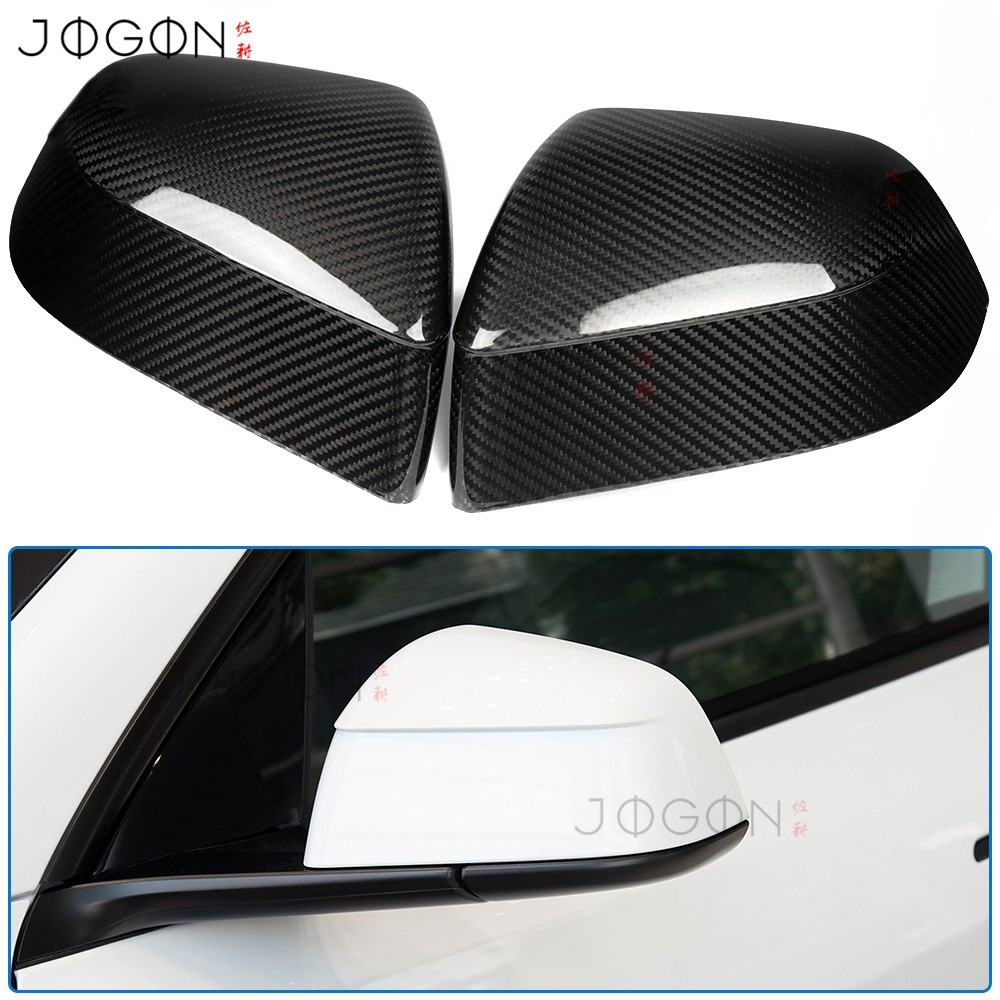 Carbon Exterior Side Rearview Mirror Caps Cover For Tesla Model Y refresh 2025+