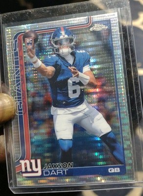 2025 Topps Chrome Football- Jaxson Dart Pulsar Refractor RC- QB Giants