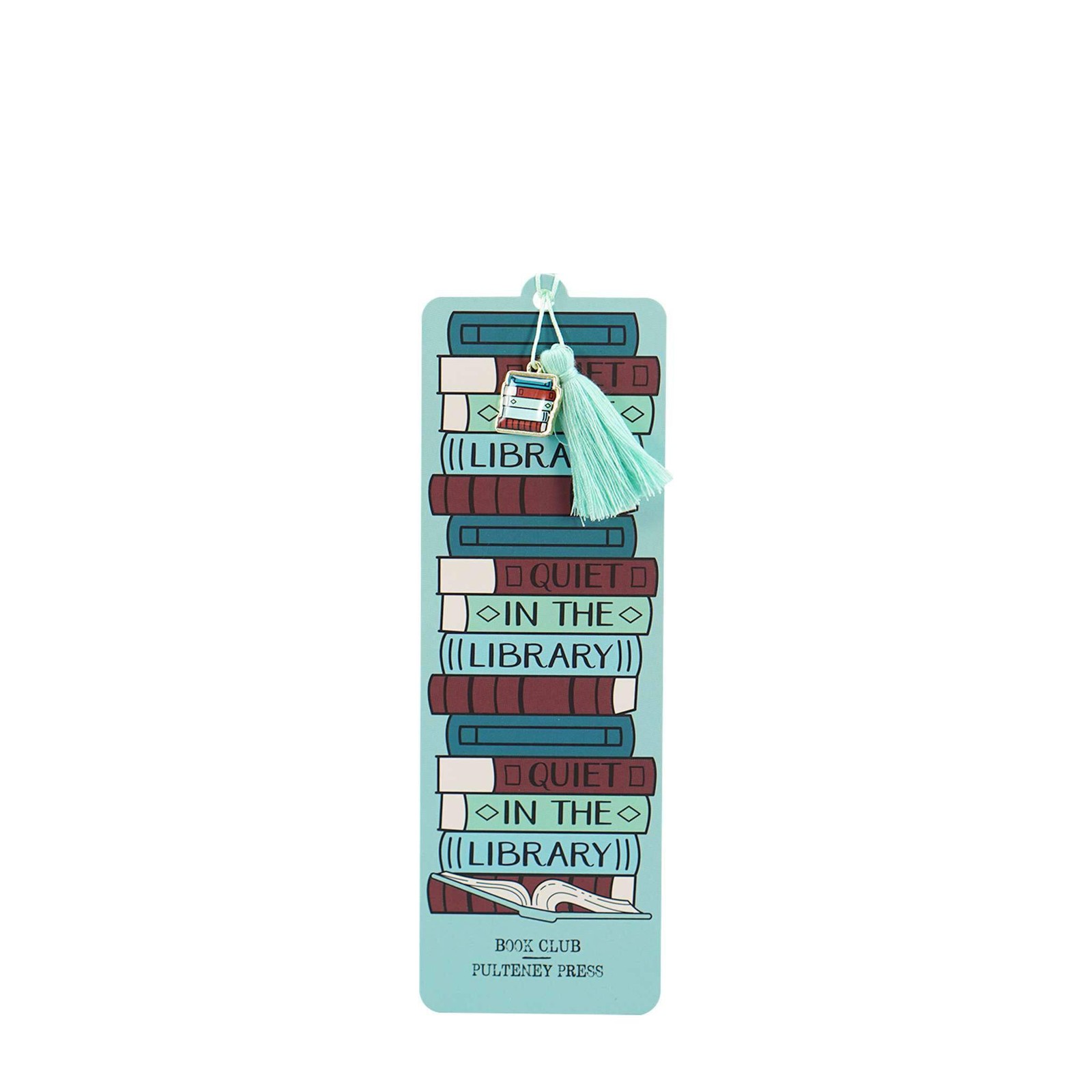 NEW Quiet In The Library Pulteney Press Paper Bookmark Charm & Tassel