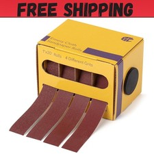 4 Grits Emery Cloth Roll 1" x 20 FT 150/240/320/400 Grit Abrasive Sandpaper Roll