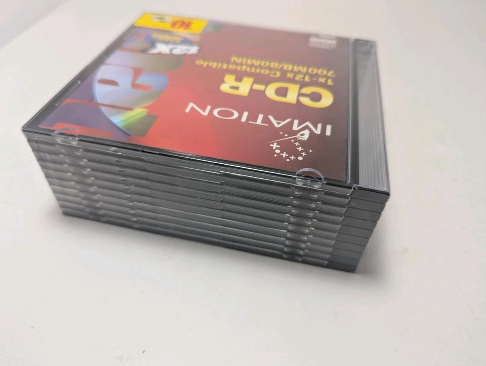 NEW SEALED 10 Pack Imation CD-R 700MB / 80MIN 12X Recordable Compact Discs CDR - Image 4 of 4