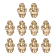 10Pcs Brass Straight Hydraulic Grease Fitting Accessories M8 x 1.25mm Thread
