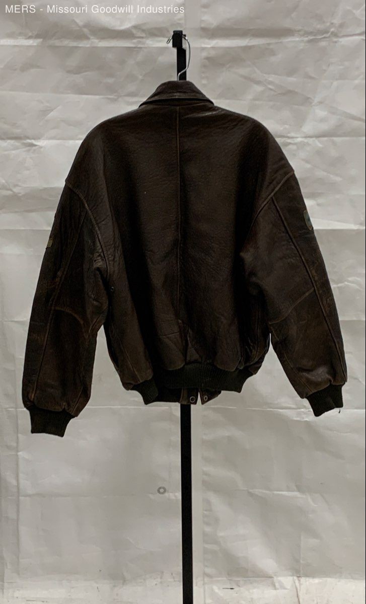 Men's Midway Brown Airborne Patch Basic Bomber Ja… - image 2