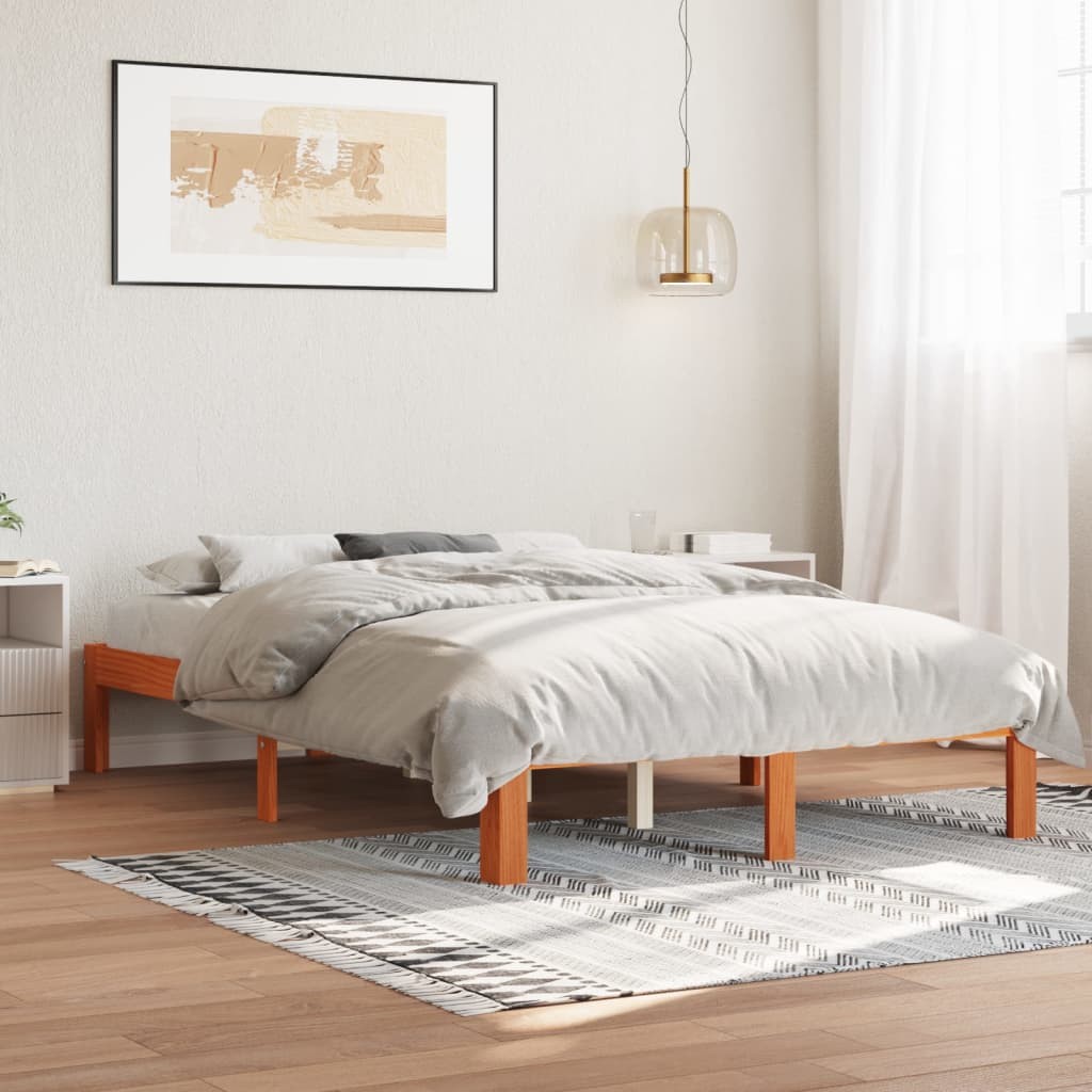 Estructura de Cama Somier Base Mueble Dormitorio Madera Maciza Pino vidaXL