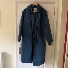 Thought Women's Long Length Lightly Padded Waterproof Hooded Coat Size 14