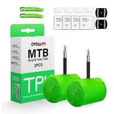 2 Pack Ultralight TPU Mountain Bike Inner Tubes 29/27.5/26"  Compatible MTB29