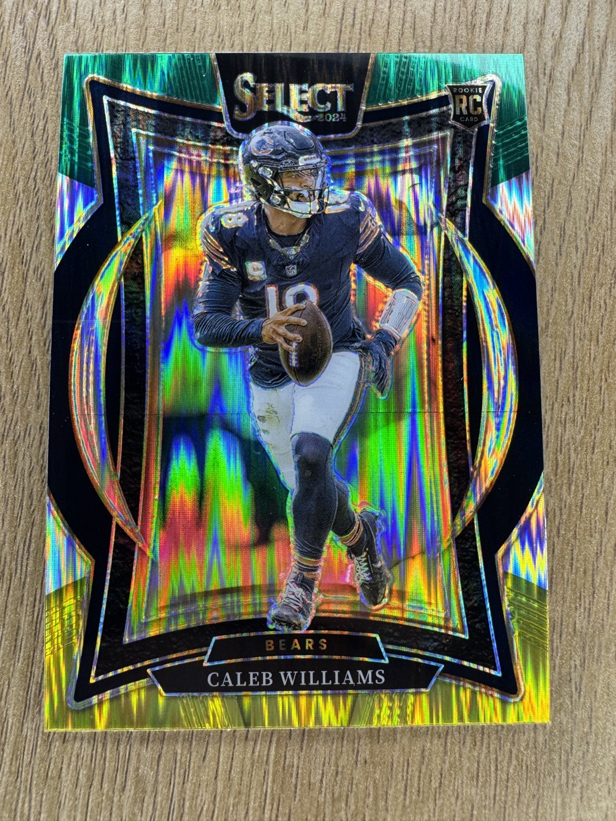 2024 Panini Select - Concourse Caleb Williams #25 Green & Yellow Shock Prizm RC