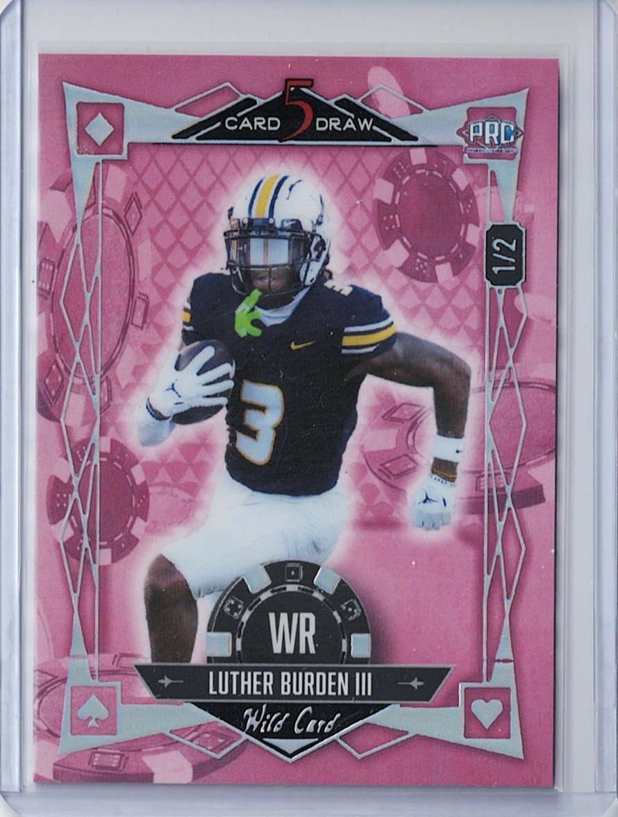 Luther Burden III | Wild Card 5 Card Draw Egg Hunt | Rainbow Foil Pink 1/2