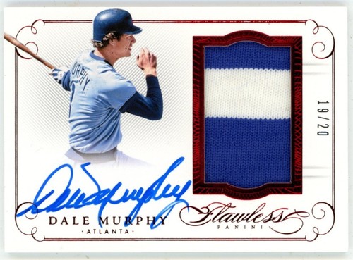 2016 Panini Flawless Dale Murphy Game Used Worn GU Auto Patch /20 Atlanta Braves