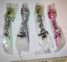1996 Set Taco Bell Crazy Straws Creature Eye Frankenstein Mad Scientist Monster