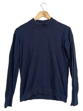 MELA Wear Pullover Damen Gr. M Blau Stehkragen Bio Baumwolle Fairtrade