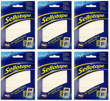336x Sellotape Permanent Double Sided Sticky Fixers Foam Pads - 12mm x 25mm