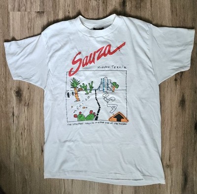 Vintage Sauza Tequila Promotional T-shirt  L Fiesta No Siesta Nuestro Smooth USA