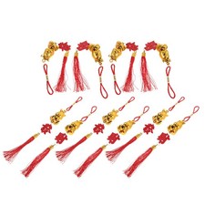 10pcs Year of Horse Blessings Ornaments - 2026 Gold Chinese Zodiac Horse