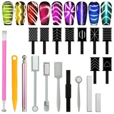 19 St&uuml;ck Nagel Magnetstift 3D Katzenauge Nail Art f&uuml;r UV Gel Nagellack