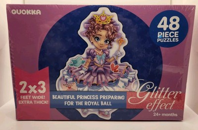 Quokka 48 Piece Puzzle Glitter Effect 2' x 3' - Princess Preparing For Ball NEW