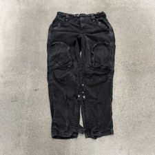 Free People We The Free Charcoal Black Cargo Utility Pants High Rise Size Small