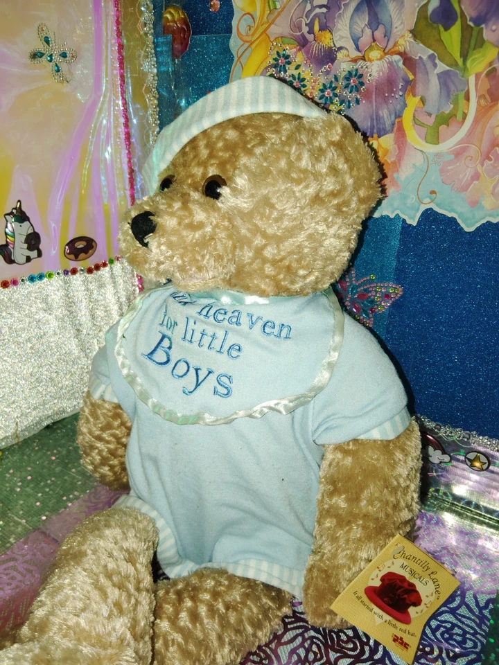 🦄Pbc / Chantilly Lane Musicals / Singing Baby Bear Sitting Animated 12" Plush! - Image 4 of 4