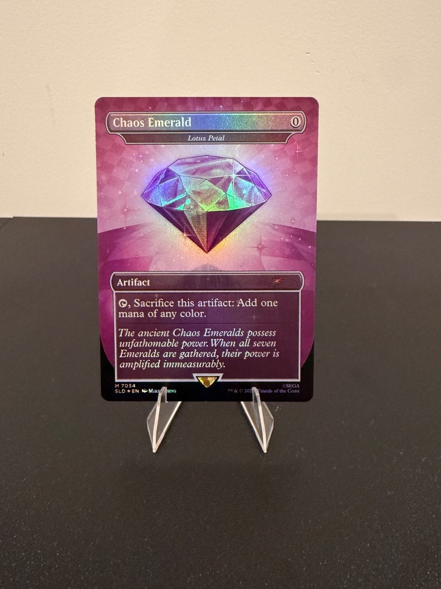 MTG Magic the Gathering Sonic Rainbow Foil Purple Chaos Emerald