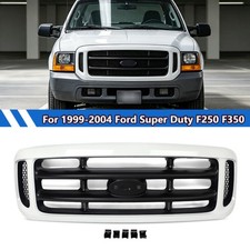 Oxford White For 1999-2004 Ford F250 F350 F450 Super Duty Grille Grill Assembly
