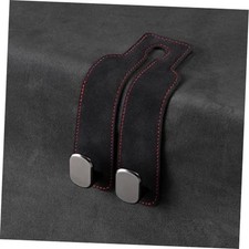 1 Pack Black Leather Car Headrest Hooks Purse Bag Storage Holders for Black 1