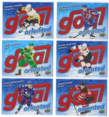 2025-26 Upper Deck Series 1 - 6x GOAL ORIENTED Inserts SPECKLES!!