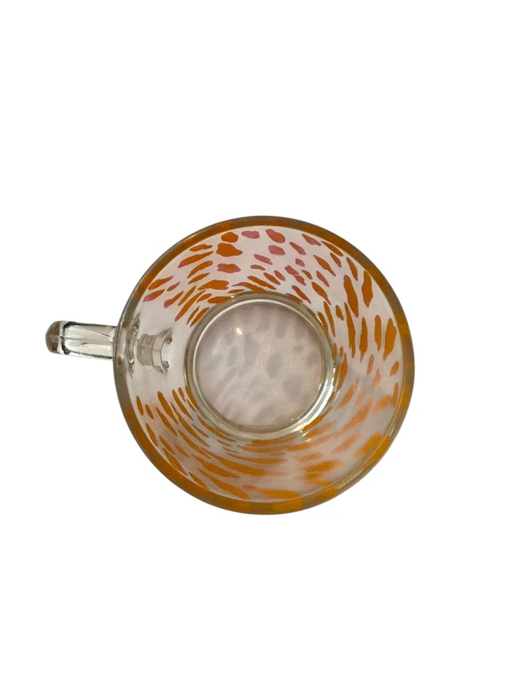 5 tazas de vidrio Ikea GODTA naranja punto abstracto Foto 3 de 4