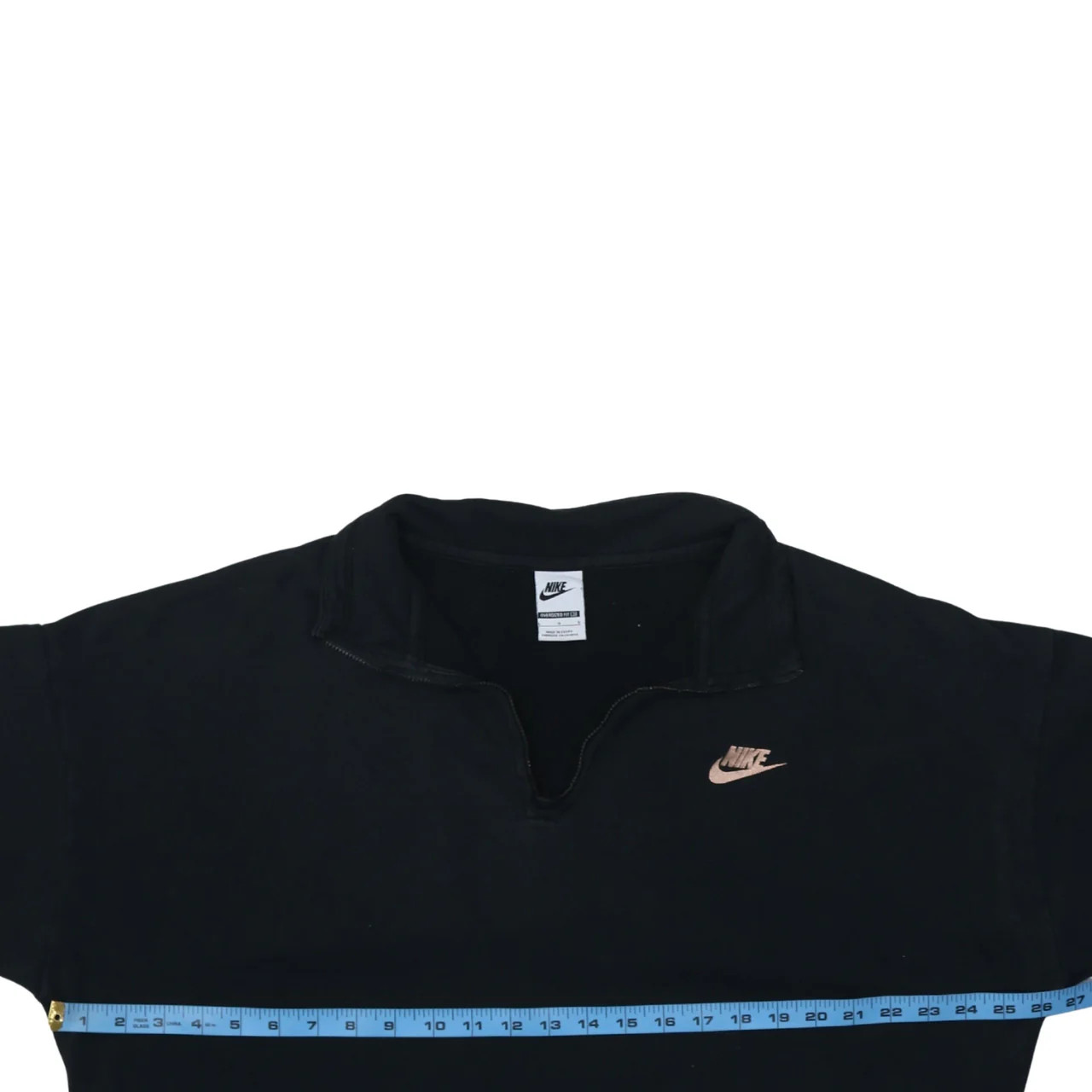 Nike 90's Swoosh Quarter Zip Sweatshirt Large Black image 5