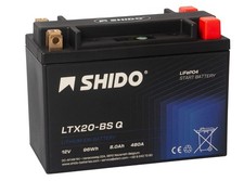 Shido LTX20-BS Q Lithium Ionen Batterie 12V L...