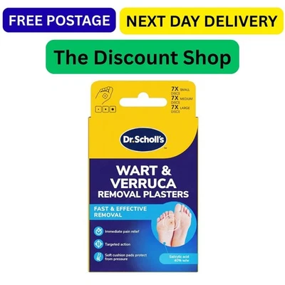 Dr. Scholl's Wart and Verruca Removal Plasters, Pack of 21, Fast and Effective V